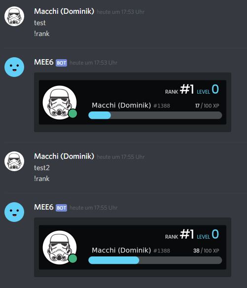 Utube Mee6 Bot Discord For Rank Checking